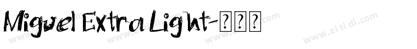 Miguel Extra Light字体转换